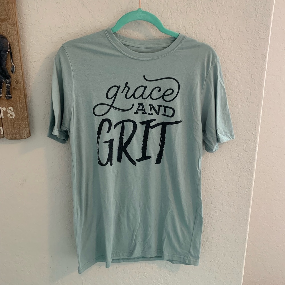 👚 Texas True Grace and Grit Tee Seafoam Medium